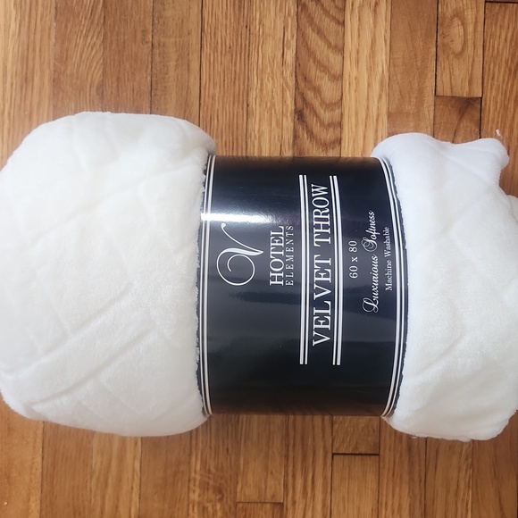 Hotel Collection Velvet Throw Blanket Set - White, Purple, Pink - Picture 8 of 9